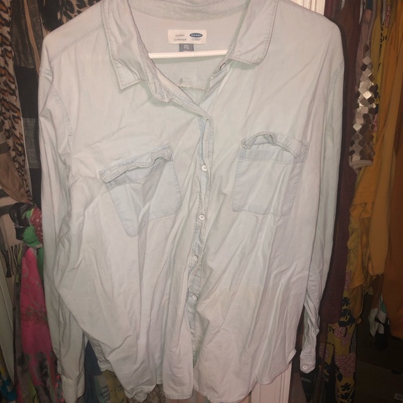 Light wash button up chambray shirt - Picture 1 of 1